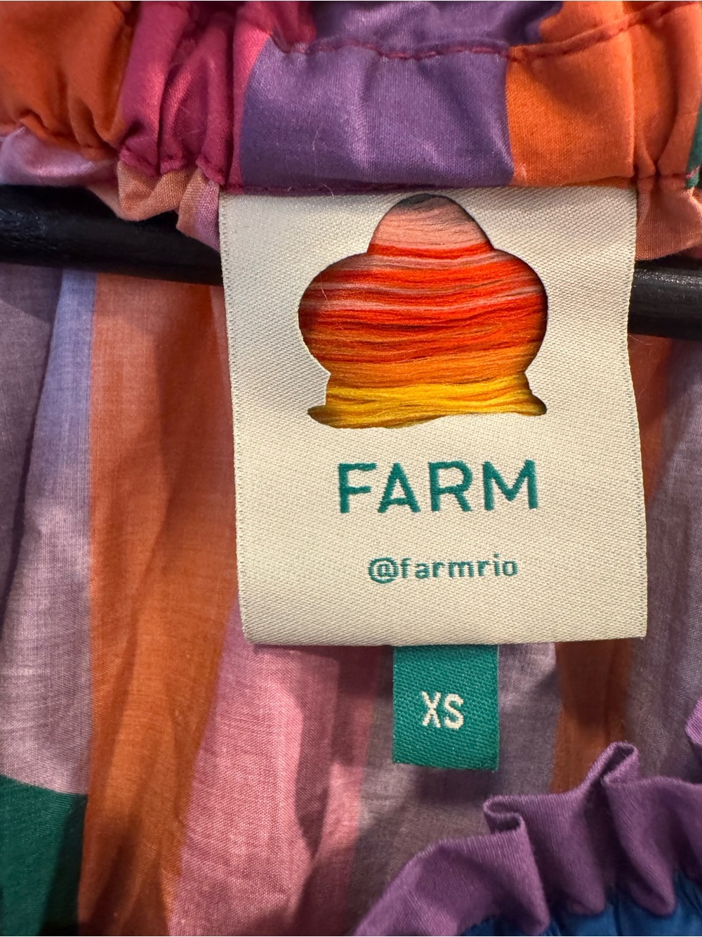 FARM Rio Off-Shoulder Amanda Stripes Maxi Dress. Size XS - Picture 7 of 12